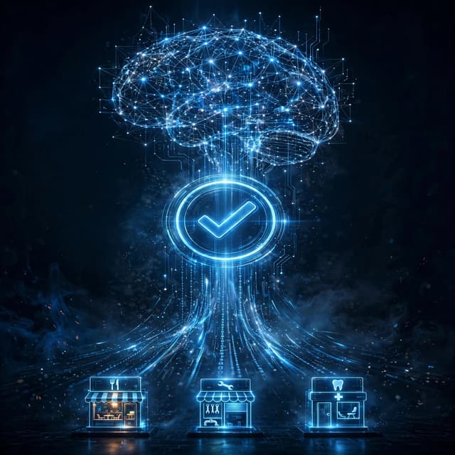 AI brain recommending local businesses